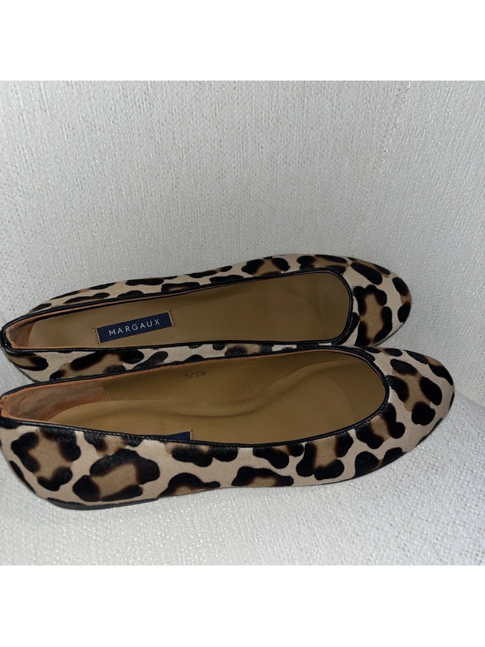 Margaux Leopard Print Ballet Flats EUR Size 42.5 Narrow (best Fit 11.5 N l) New